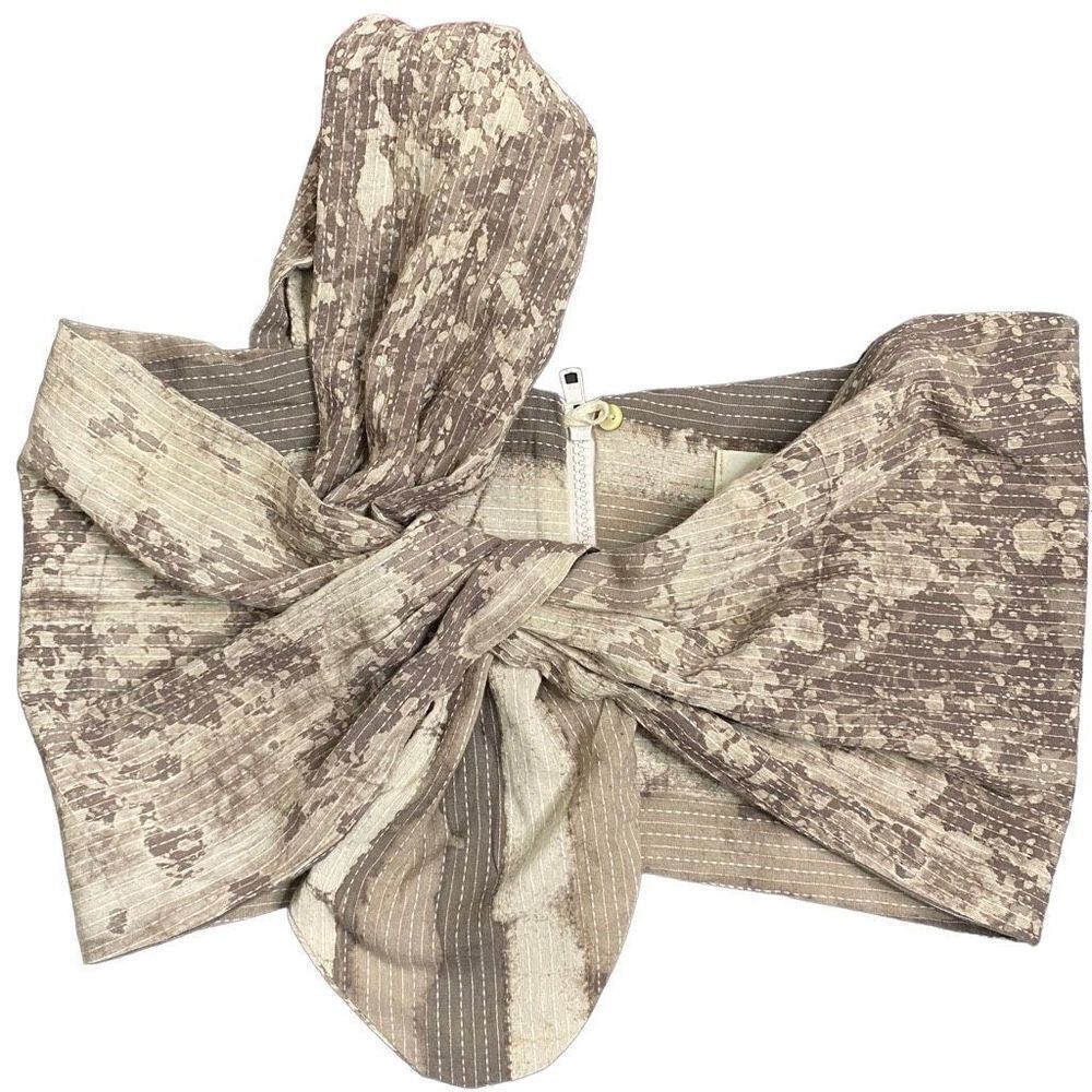 Just Bee Queen Sol Crop Top One‎ Shoulder Printed Top Taupe Size XS